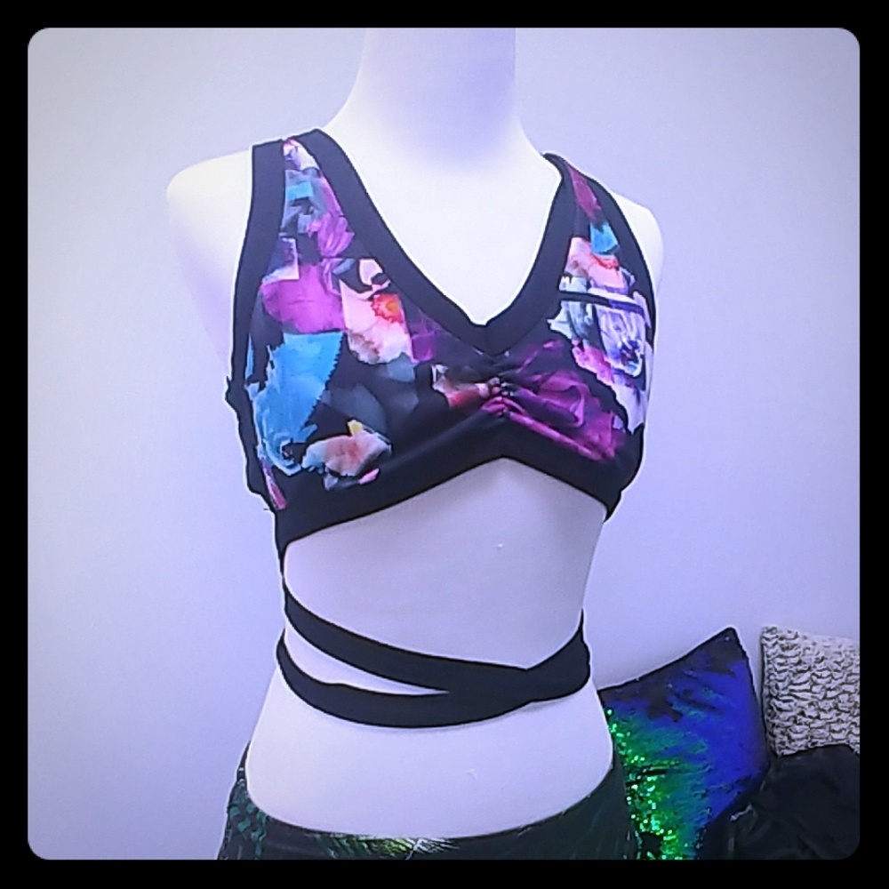 Bad kitty pole fit dance yoga crop top